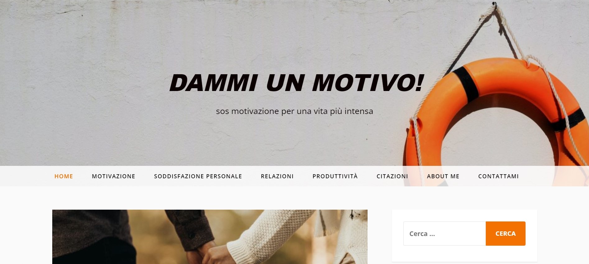 screenshot del sito Dammi un Motivo!