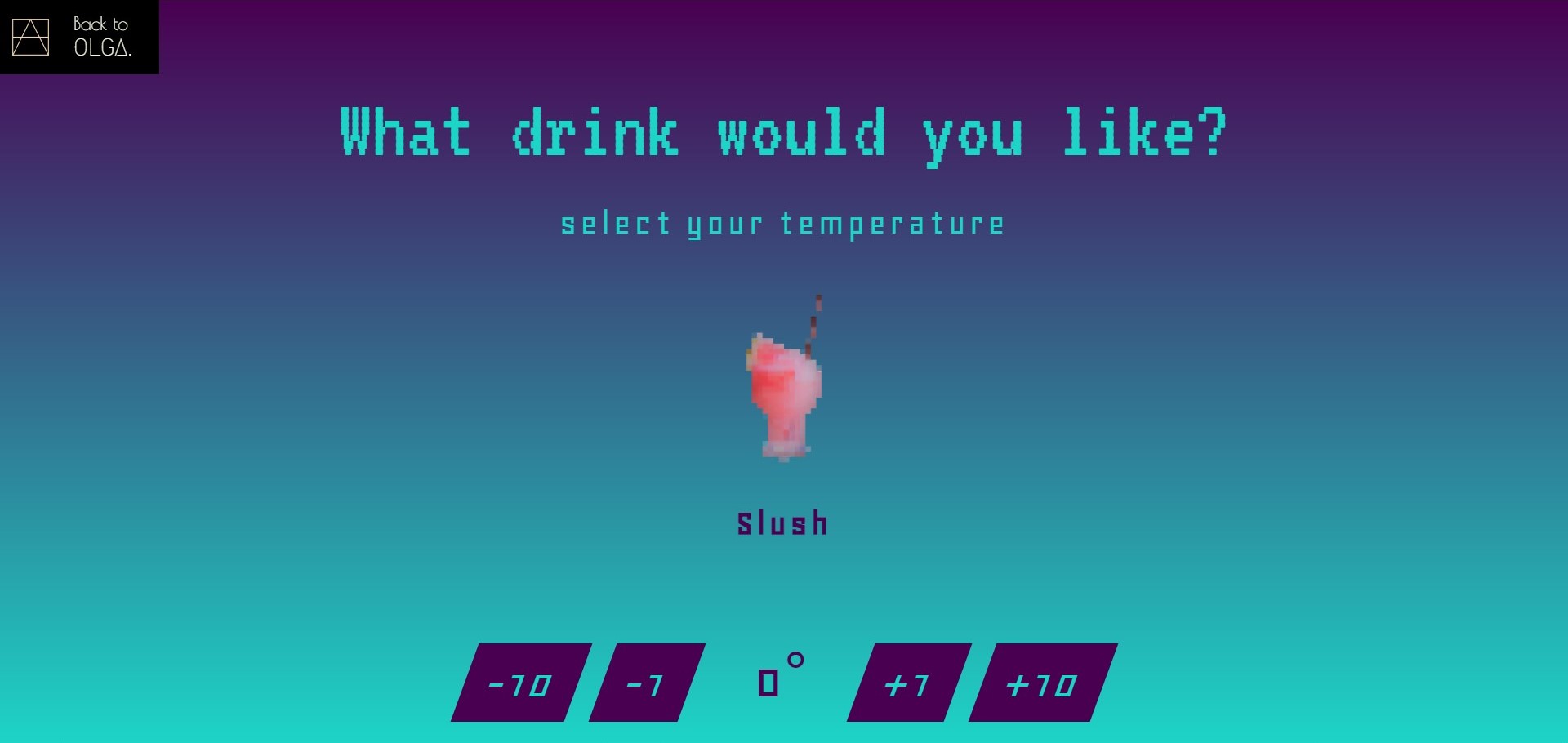 screenshot del counter Drinks Counter