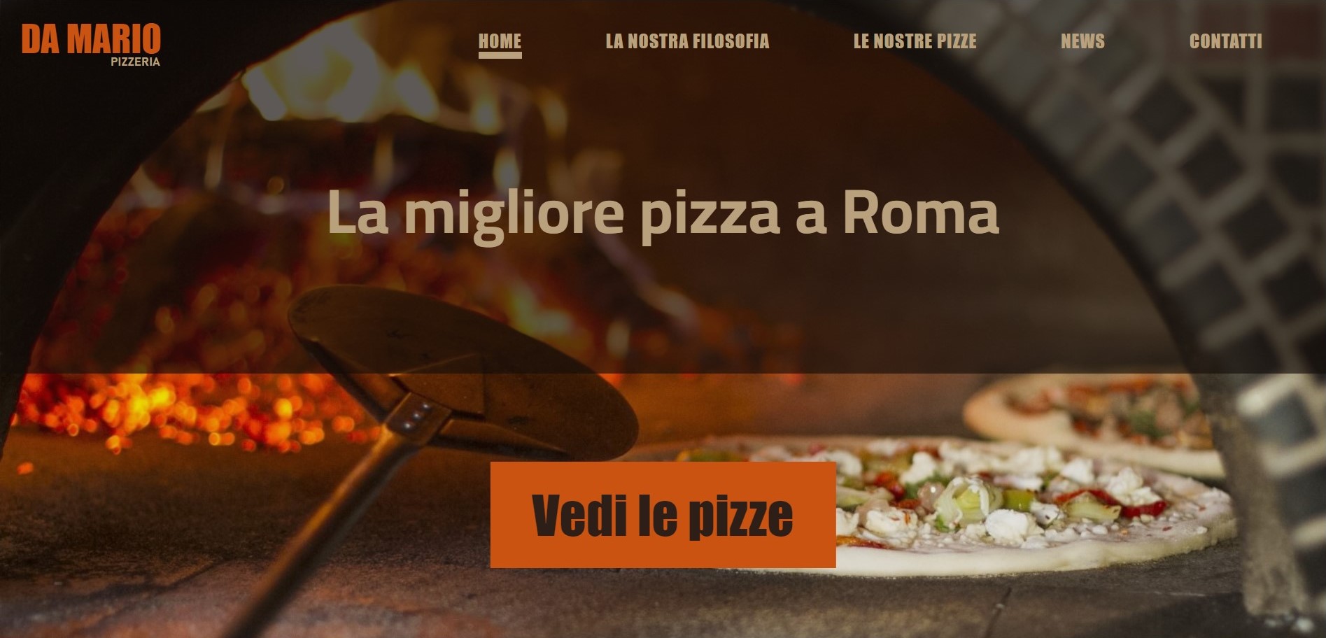 screenshot del sito Pizzeria da Mario